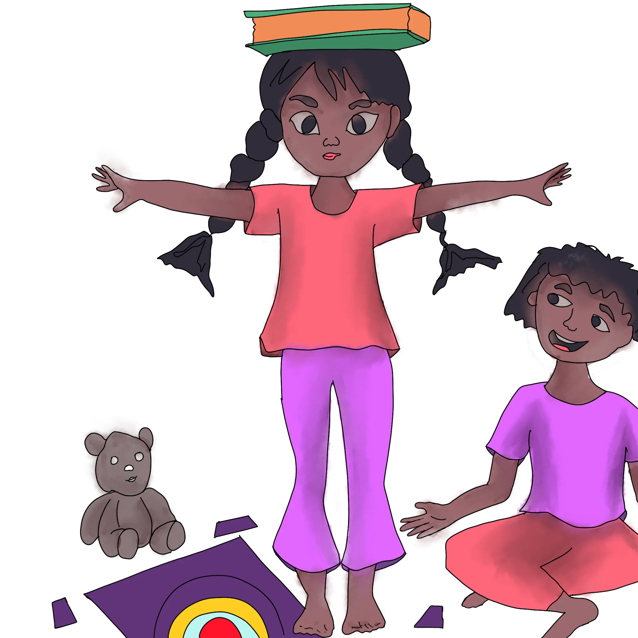 Balance books on head