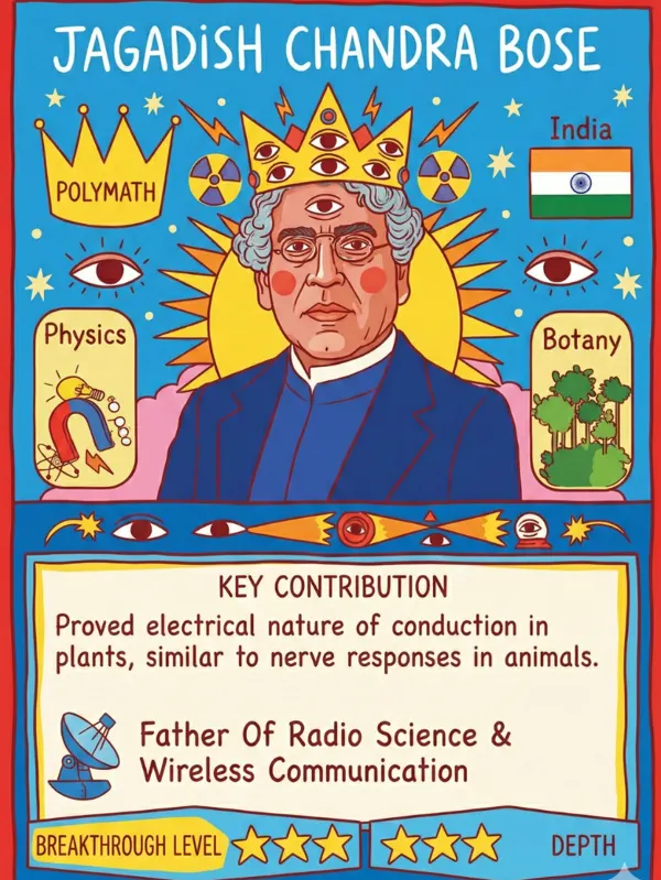 Jagadish Chandra Bose trading card