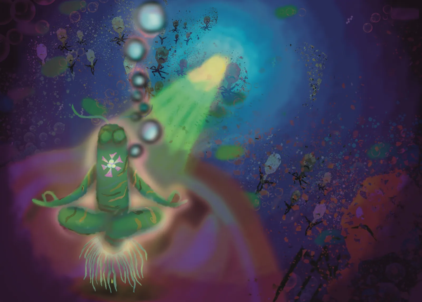 The Life Savers — a hand-painted spread from The Story Of Evolution Of Life