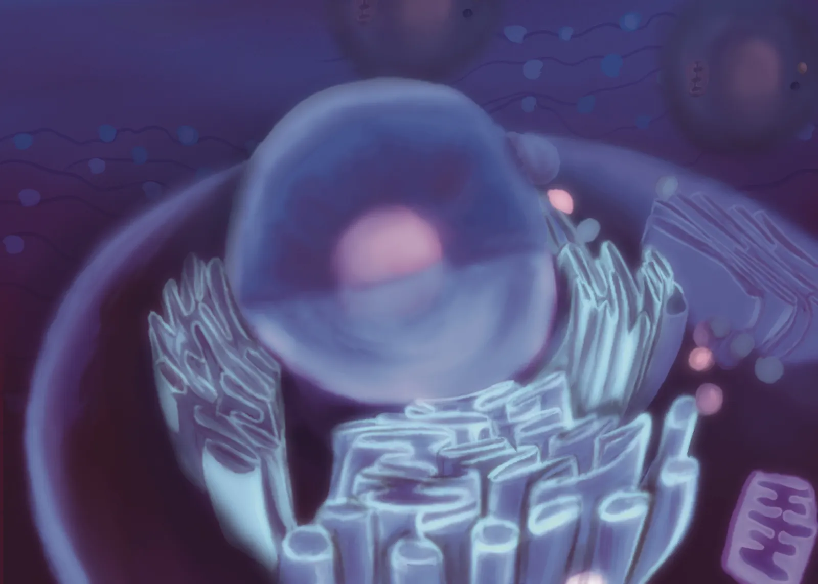 The Complex Celled Eukaryotes — a hand-painted spread from The Story Of Evolution Of Life