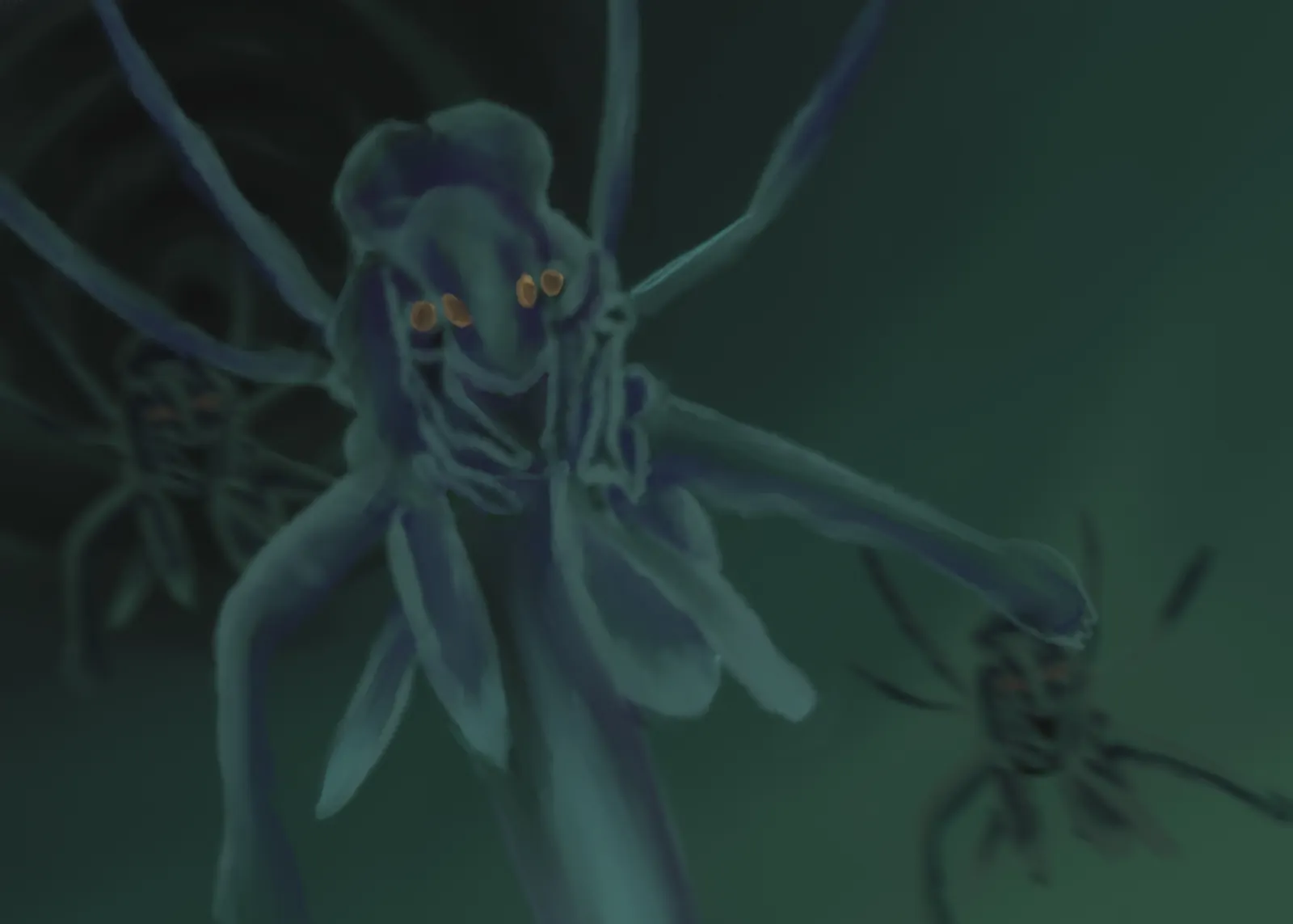 Parasites — a hand-painted spread from The Story Of Evolution Of Life
