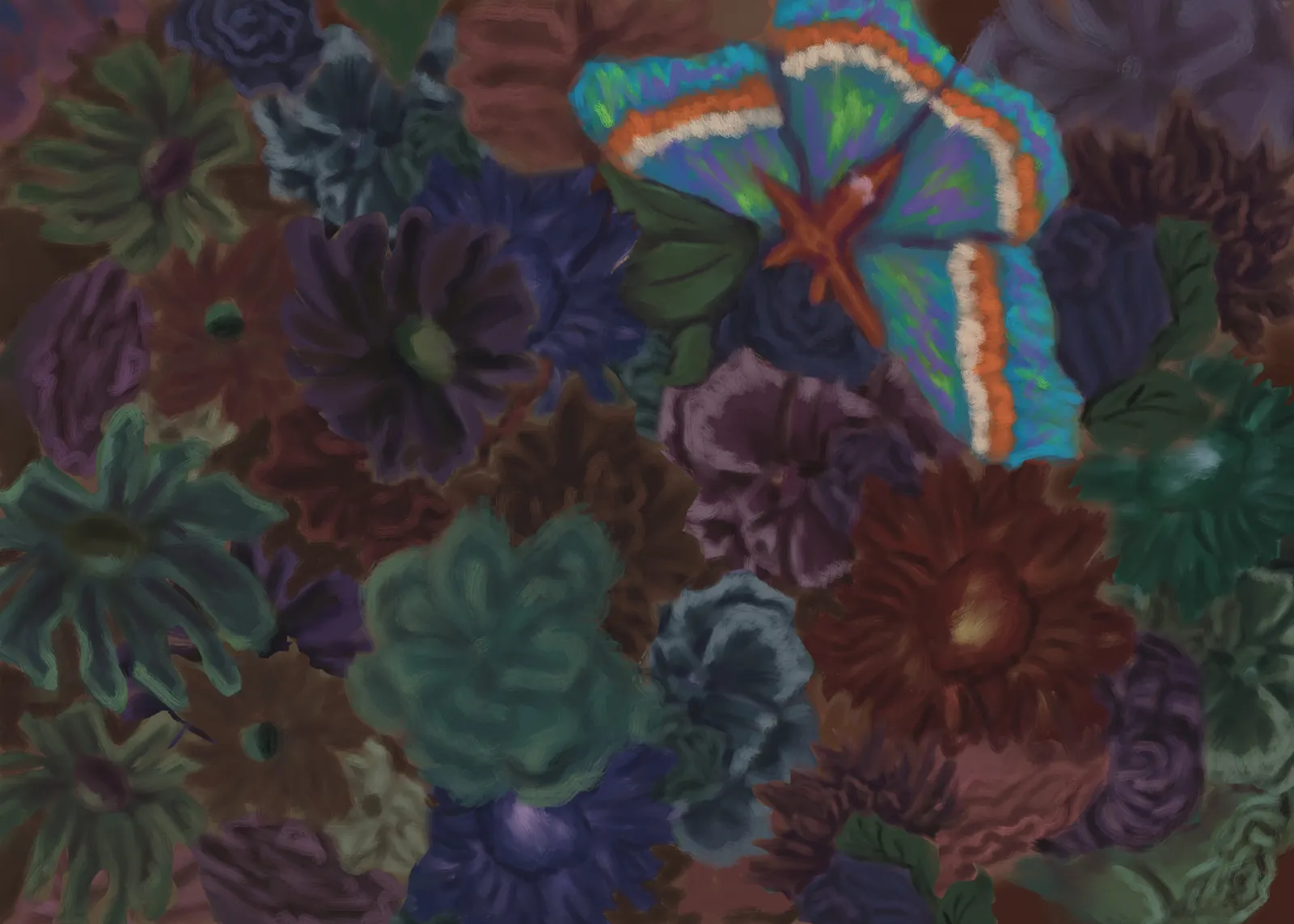 A crowded seabed of flower-like corals and anemones, with a bright striped ribbon creature and an orange starfish, from The Story Of Evolution Of Life picture book