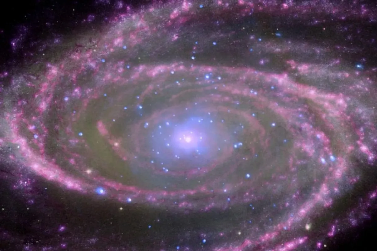 A spiral galaxy — the same shape the EscapeGravity board is built on